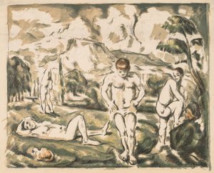 A fürdőzők. alkotó: Paul Cézanne