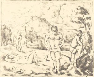A fürdőzők nagytányérja, 1896-1897. alkotó: Paul Cézanne