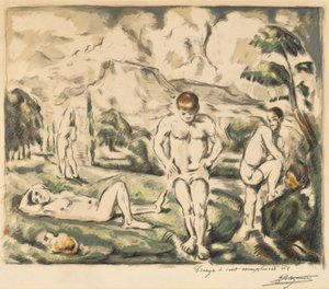 A fürdőzők nagytányérja, 1896-1897. alkotó: Paul Cézanne