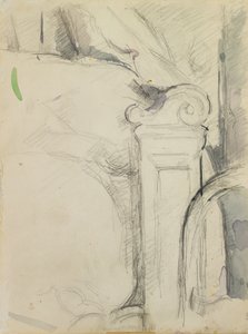 The Bedstead (ceruza és WC papíron) alkotó: Paul Cézanne
