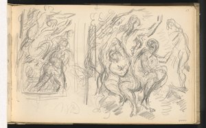 Két tanulmány "Párizs ítélete" vagy "A szerelmes pásztor" alkotó: Paul Cézanne