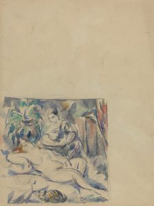 Ébredés [verso], c. 1880. alkotó: Paul Cézanne