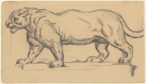 Jaguár alkotó: Paul Cézanne after Antoine Louis Barye
