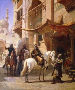 Arab harcosok egy utcában,