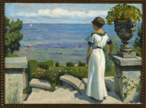 P. Fischer, a teraszon