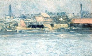 Battersea Waterfront (olaj, vászon)