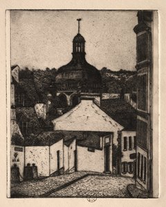Hat rézkarc: Notre Dame Street, Pontoise