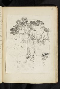 Előtte és utána - Két nő beszélget egy tájban alkotó: Paul Gauguin