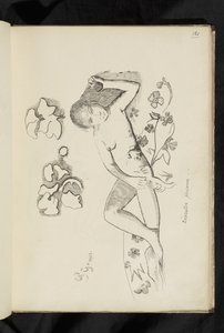 Előtte és utána - "Dekoratív személy" rajz alkotó: Paul Gauguin