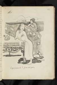 Előtte és utána - rajz "Mire gondolsz? Nem tudom" alkotó: Paul Gauguin