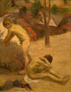 Breton fiúk fürdenek alkotó: Paul Gauguin