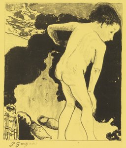 Fürdőzők Bretagne-ban, a Volpini-szvitből: Dessins lithographiques, 1889., 1889. alkotó: Paul Gauguin