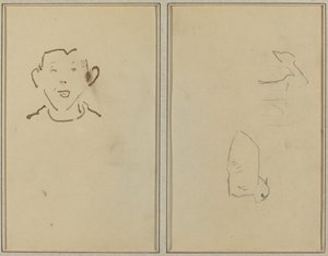 Fiú arca; Két bárány [verso] alkotó: Paul Gauguin