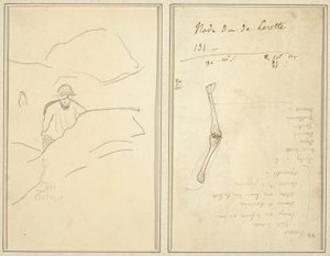 Breton fiú tájban; Egy kar tanulmányozása [fordítva] alkotó: Paul Gauguin