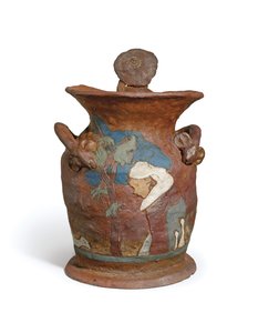 Breton nő és fiatal breton; Breton és mintaszakács fiatal bretonok számára alkotó: Paul Gauguin