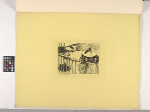 Breton nők egy kerítés mellett alkotó: Paul Gauguin