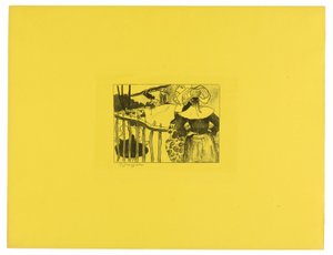 Breton nők a kapu mellett, a Volpini lakosztályból alkotó: Paul Gauguin
