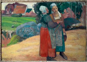 Breton parasztok (olaj, vászon alkotó: Paul Gauguin