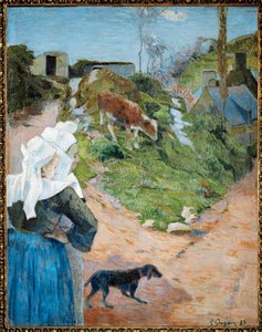 Bretonnes et Veau (olaj, vászon) alkotó: Paul Gauguin