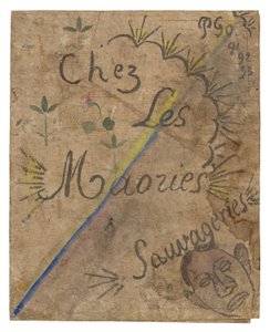 Chez les Maories: Sauvageries (Otthon a maoriknál: Vad dolgok) alkotó: Paul Gauguin