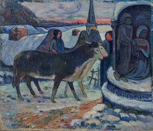Karácsony éjjelén - Az ökrök megáldása alkotó: Paul Gauguin