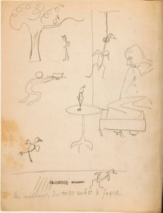 Rajz egy rajzalbumból, amelyet a fiatal Jacques Bousquet számára készítettek, 1889-90 alkotó: Paul Gauguin