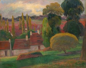 Egy parasztház Bretagne-ban. 1894 körül alkotó: Paul Gauguin