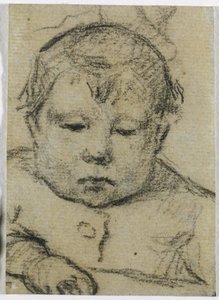 Emil Gauguin gyermekként, jobb kéz előre, 1875-76 körül (fekete zsírkréta) alkotó: Paul Gauguin