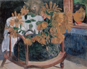 Francia: Nature morte avec des tournesols sur un fauteuil (II) Napraforgók alkotó: Paul Gauguin