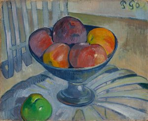 Gyümölcstál kerti széken, 1890 körül alkotó: Paul Gauguin