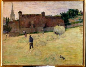 Hay in Bretagne Paul Gauguin (1848-1903) festménye 1888 V. 0,73 x 0,92 m Párizs, Muse d