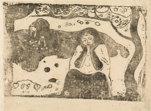 Emberi szomorúság (Miseres humaines) alkotó: Paul Gauguin