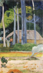 Kunyhó a fák között, 1892 alkotó: Paul Gauguin