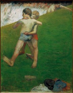 Fiatal birkózók - Bretagne alkotó: Paul Gauguin