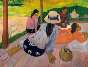 A szieszta – Paul Gauguin (1848-1903) festménye alkotó: Paul Gauguin