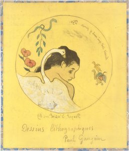 Leda Design egy tányérhoz: Szégyen azokon, akik gonosznak gondolják Honi Soit Qui Mal y Pense..., 1889. alkotó: Paul Gauguin
