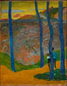 A kék fák. Elmúlik, szép. Bluetrees. Jön a te sorod, szépségem!, 1888. alkotó: Paul Gauguin