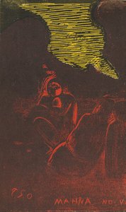 Mahna no Varua Ino A démon beszél [verso], 18941895. alkotó: Paul Gauguin