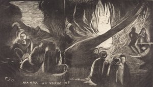 Mahna no Varua Ino Az ördög beszél, 18941895. alkotó: Paul Gauguin