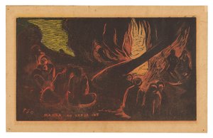 Mahna no varua ino (The Devil Speaks), from the Noa Noa Suite alkotó: Paul Gauguin