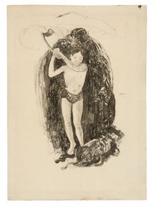 Férfi baltával alkotó: Paul Gauguin