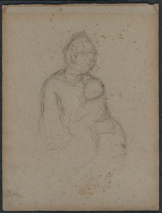 Anya és gyermeke (recto) alkotó: Paul Gauguin