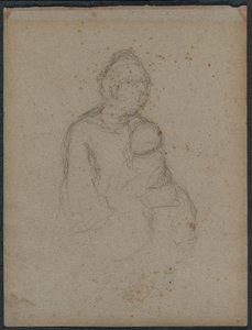Anya és gyermeke recto, 1870-es évek. alkotó: Paul Gauguin
