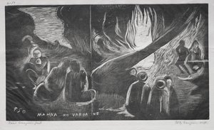 Noé, Az ördög beszél, Mahna nincs gonosz szellem, 1893-94. alkotó: Paul Gauguin