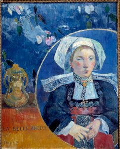 A gyönyörű Angele A Bretonne portréja népviseletben - Madame de Satre (1868-1932) portréja Pont Aven (Pont-Aven) hoteljere - Paul Gauguin (1848-1903) festménye 1889 V 0,92 x 0,73 m Párizs, Muse d