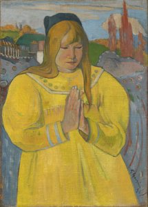 Imádkozó breton lány / Fiatal keresztény lány alkotó: Paul Gauguin