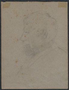 Egy férfi mellszobra profilja (fordítva) alkotó: Paul Gauguin
