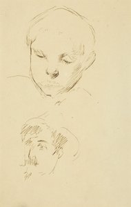 Egy fiú profilja és önarckép [recto] alkotó: Paul Gauguin