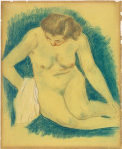 Ülő akt felülről nézve alkotó: Paul Gauguin