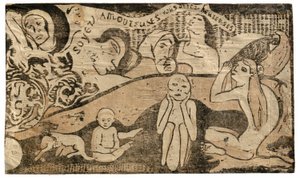 Szeress, és boldog leszel, a Late of Late Wood-Block Prints sorozatból alkotó: Paul Gauguin